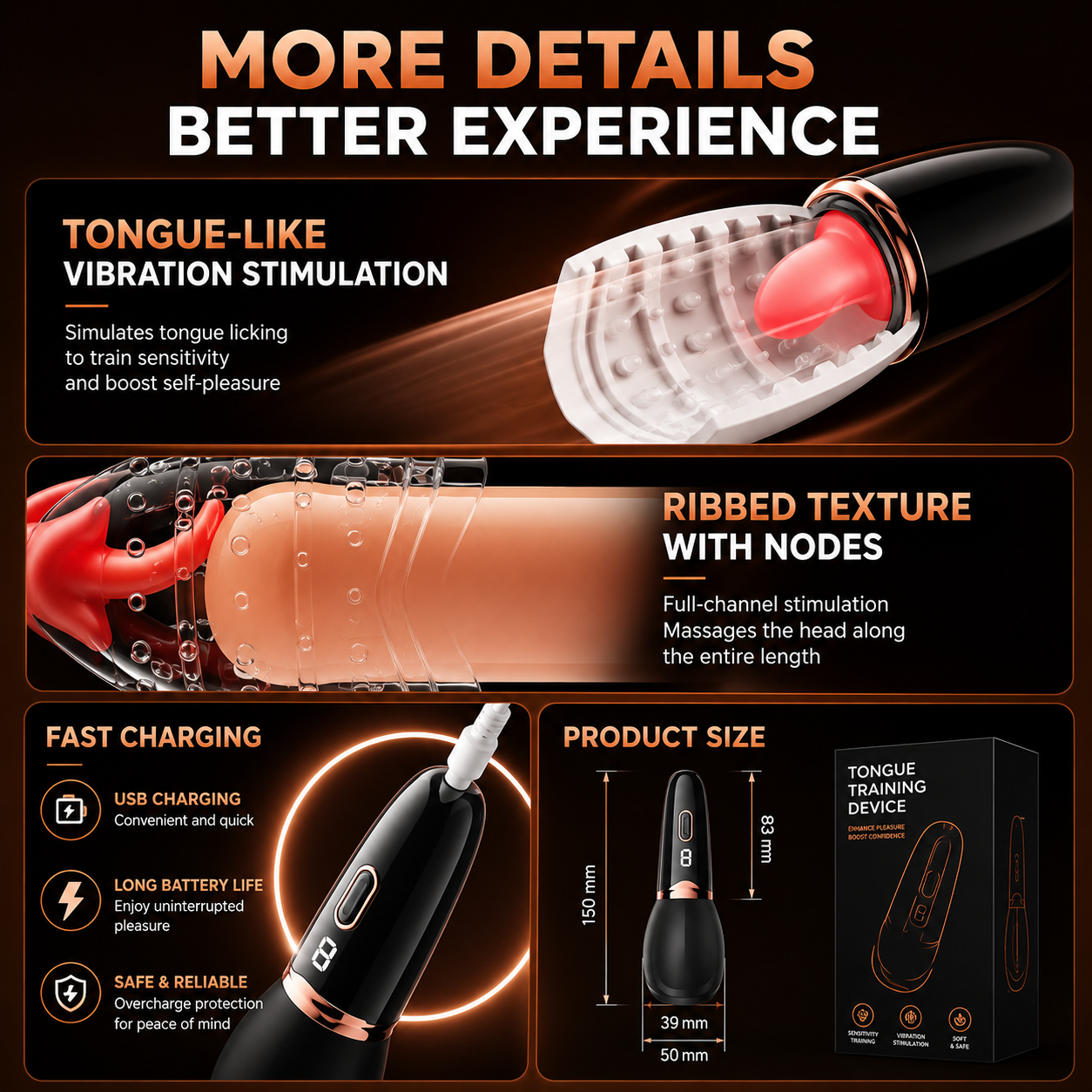 APP Smart Control Penis Trainer Vibrator Stimulator with 10 Powerful Vibration Modes