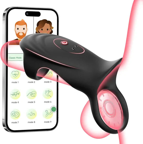 Electric Cock Ring Penis Trainer Vibrator Masturbator with 9 Vibration Modes