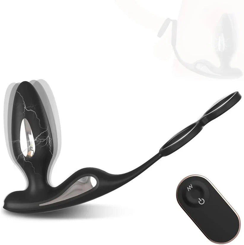 E-stim Anal Butt Vibrator Prostate Massager with 9 Vibration & 5 Elektro Shock Modes