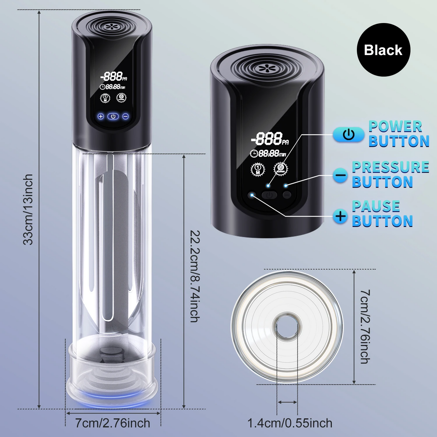 Electric Penis Pump Erection Trainer Blowjob with 4 Powerful Suction Modes