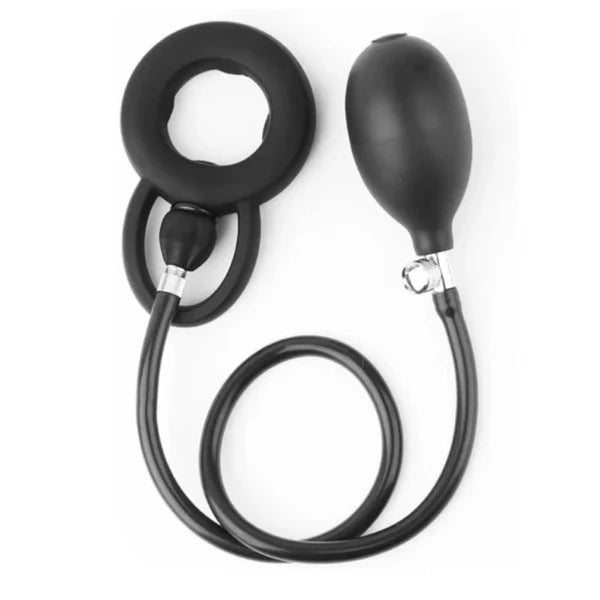 Inflatable Penis Trainer Cock Rings Exerciser Masturbator with Adjustable Pump