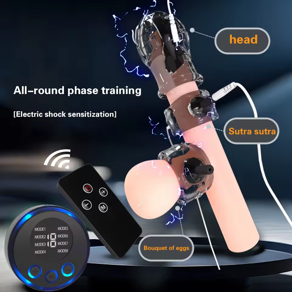 E-stim Eichel Penistrainer Stimulator mit 19 Electric Shock Intensity & 8 Modes