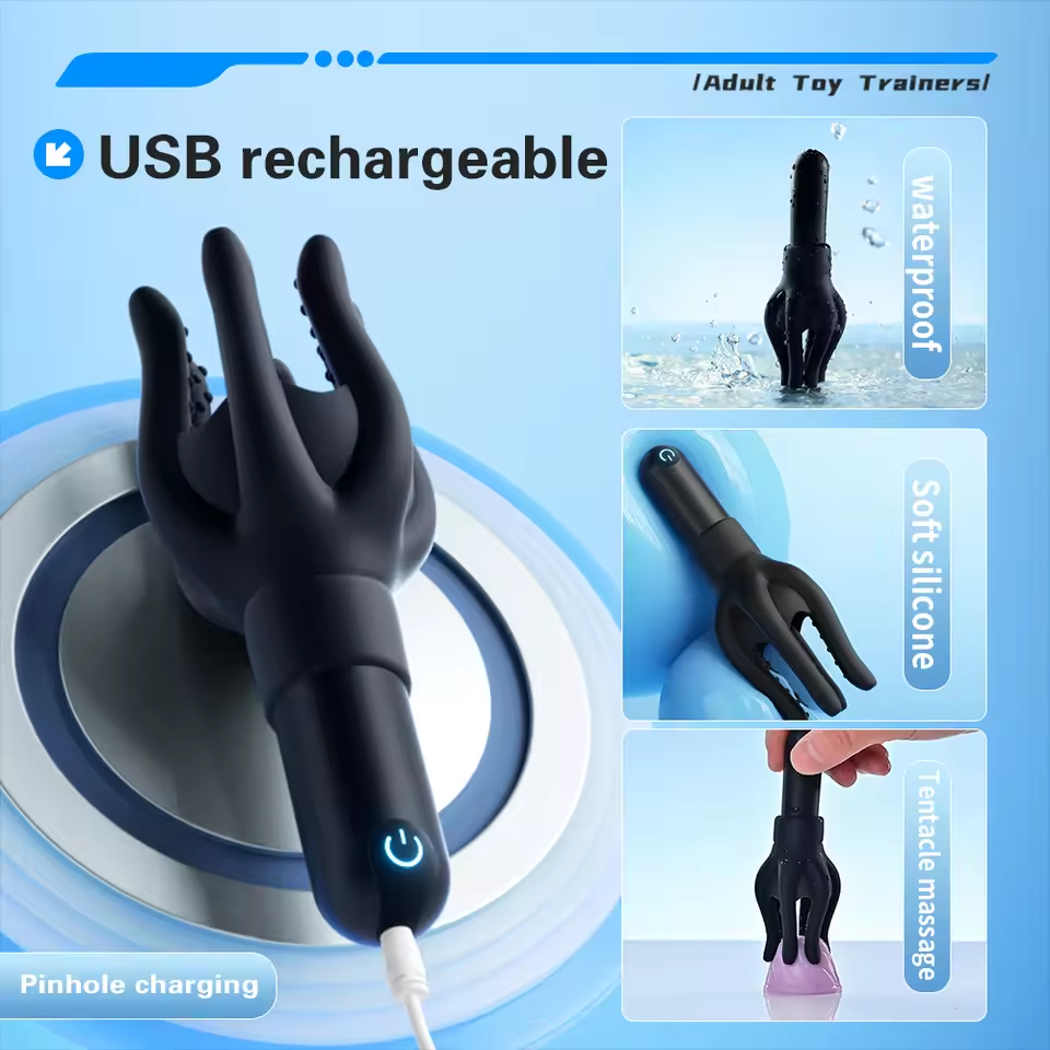 Glans Trainer Penis Vibrator Massager Male Masturbator 10-Frequency Vibration