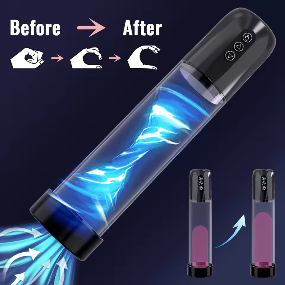 Electric Vacuum Penis Pump Enlargement Extender with 5 Pressure Levels