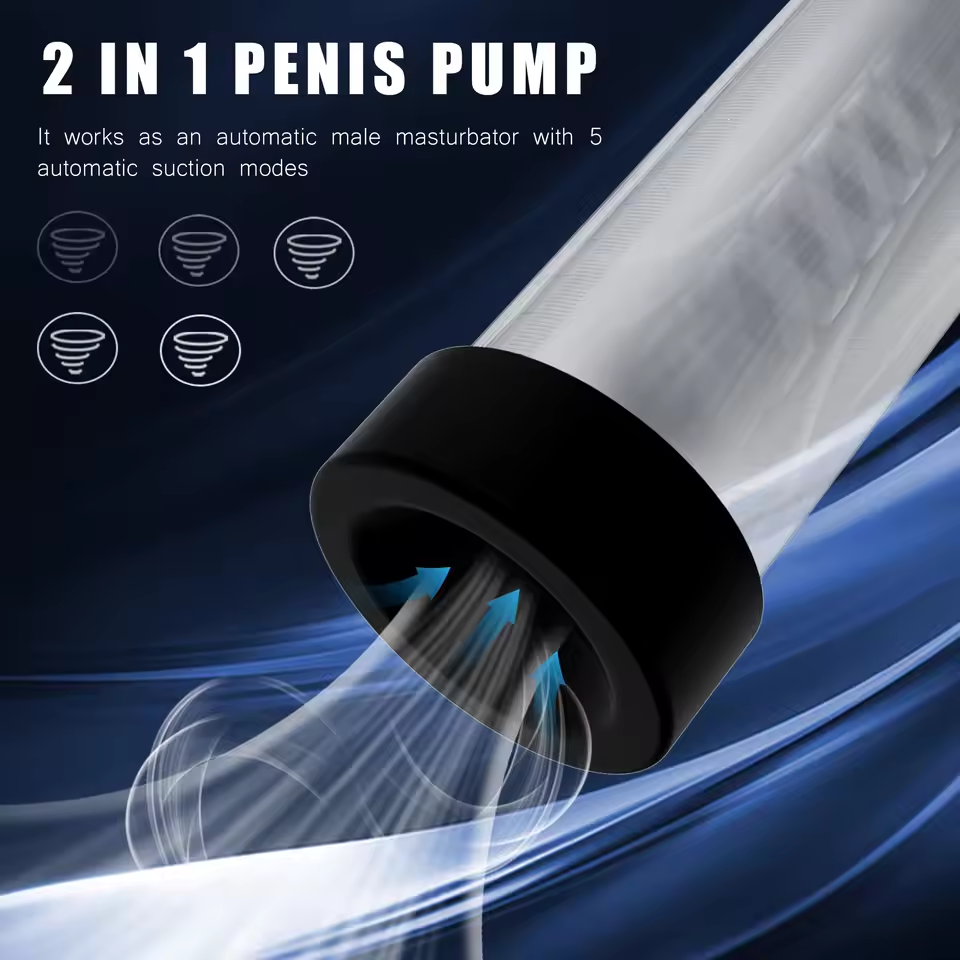 Electric Vacuum Penis Pump Enlargement Extender with 5 Pressure Levels