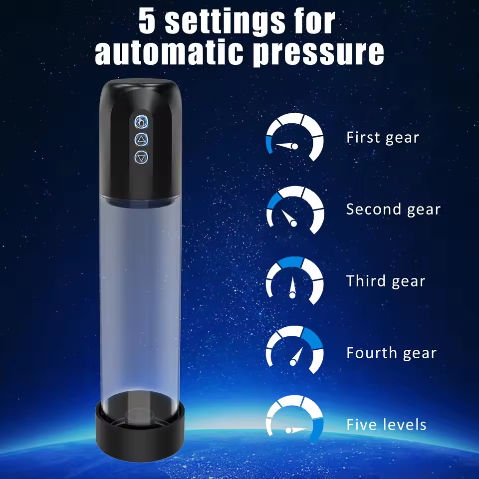 Electric Vacuum Penis Pump Enlargement Extender with 5 Pressure Levels