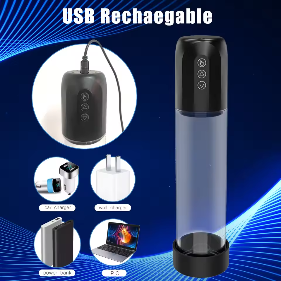 Electric Vacuum Penis Pump Enlargement Extender with 5 Pressure Levels