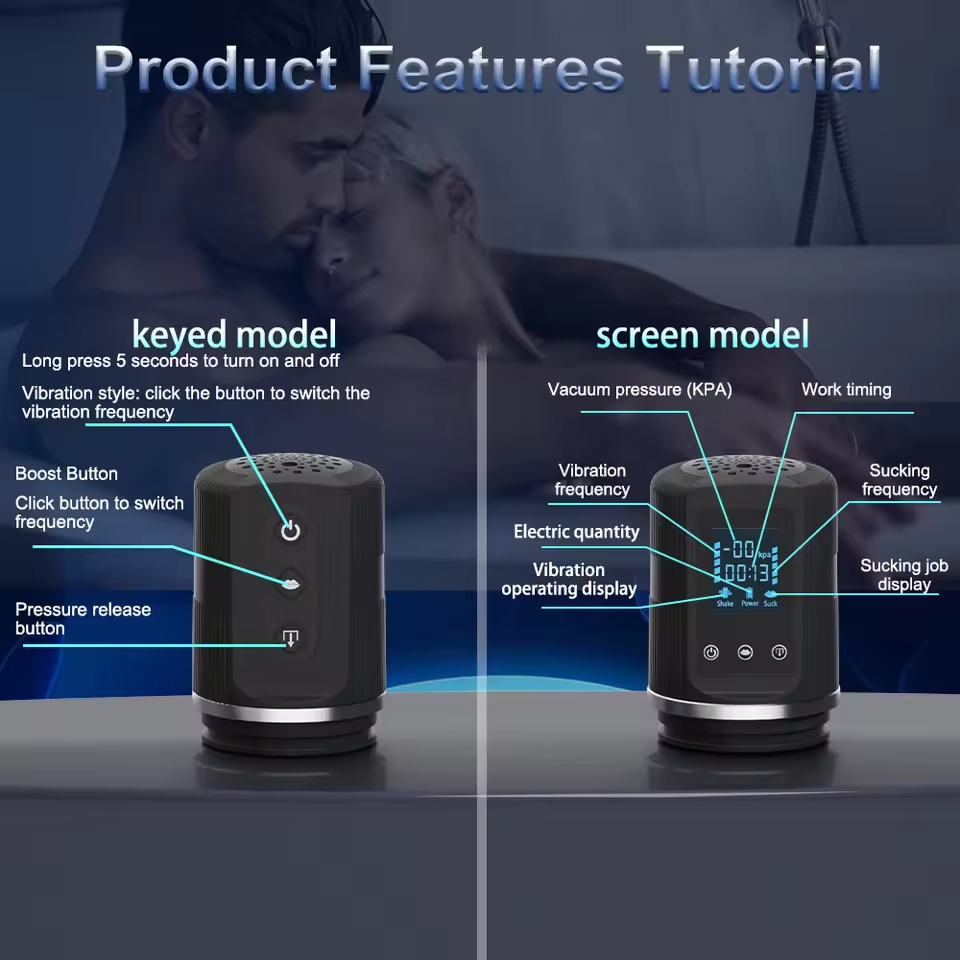 Smart Automatic Penis Pump Vacuum Enlarger with 5 Powerful Suction Modes