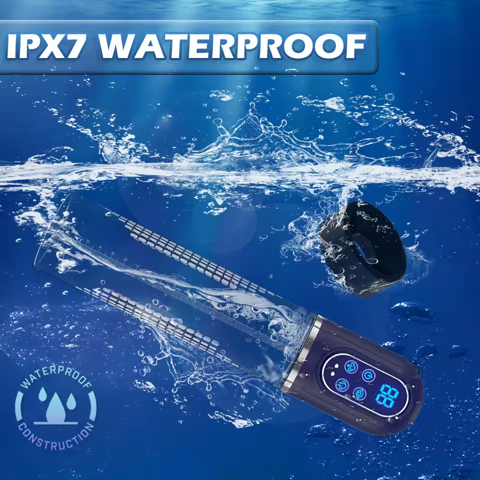 Automatic Penis Water Pump Dick Enlarger Trainer with 7 Sucking & Training Modes