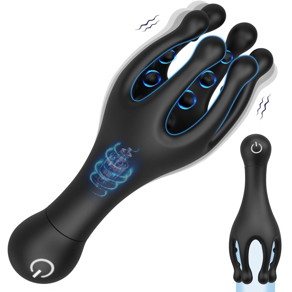 Massage du pénis avec stimulation des grains à 360 ° avec 10 modes de vibration