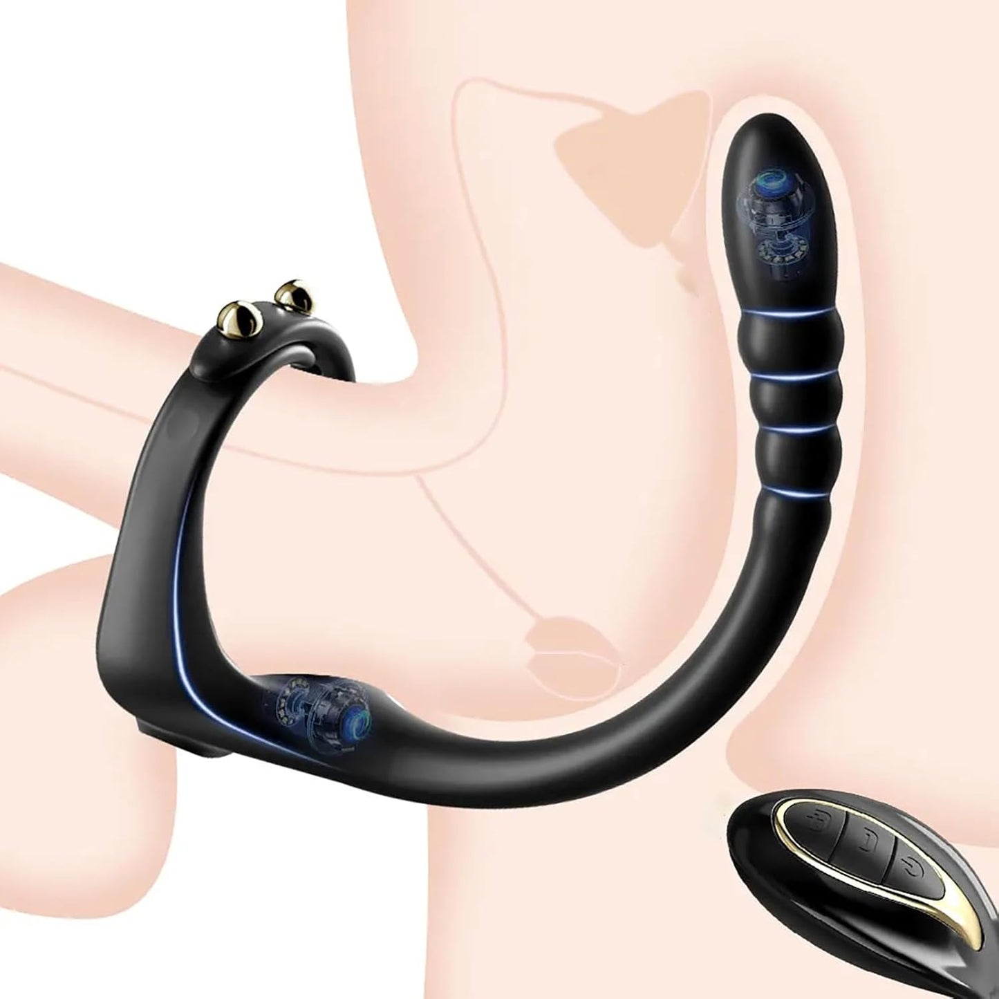 3 in 1 Multifunctional Cock Ring Vibrator Prostate with 10 Vibration Modes