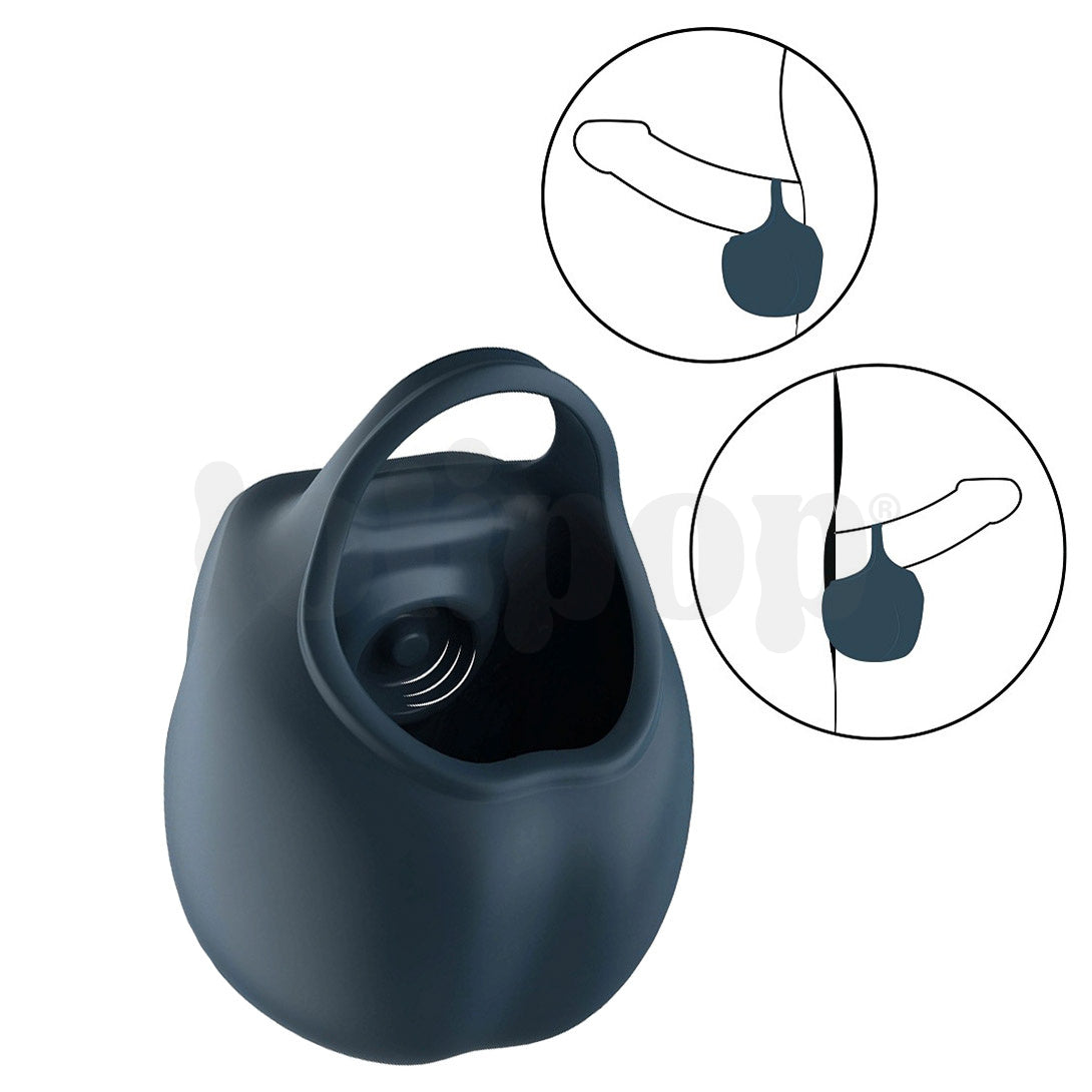 Testicle Cock Ring Penis Trainer Testicle Massager with 10 Vibration & Pulsation Modes
