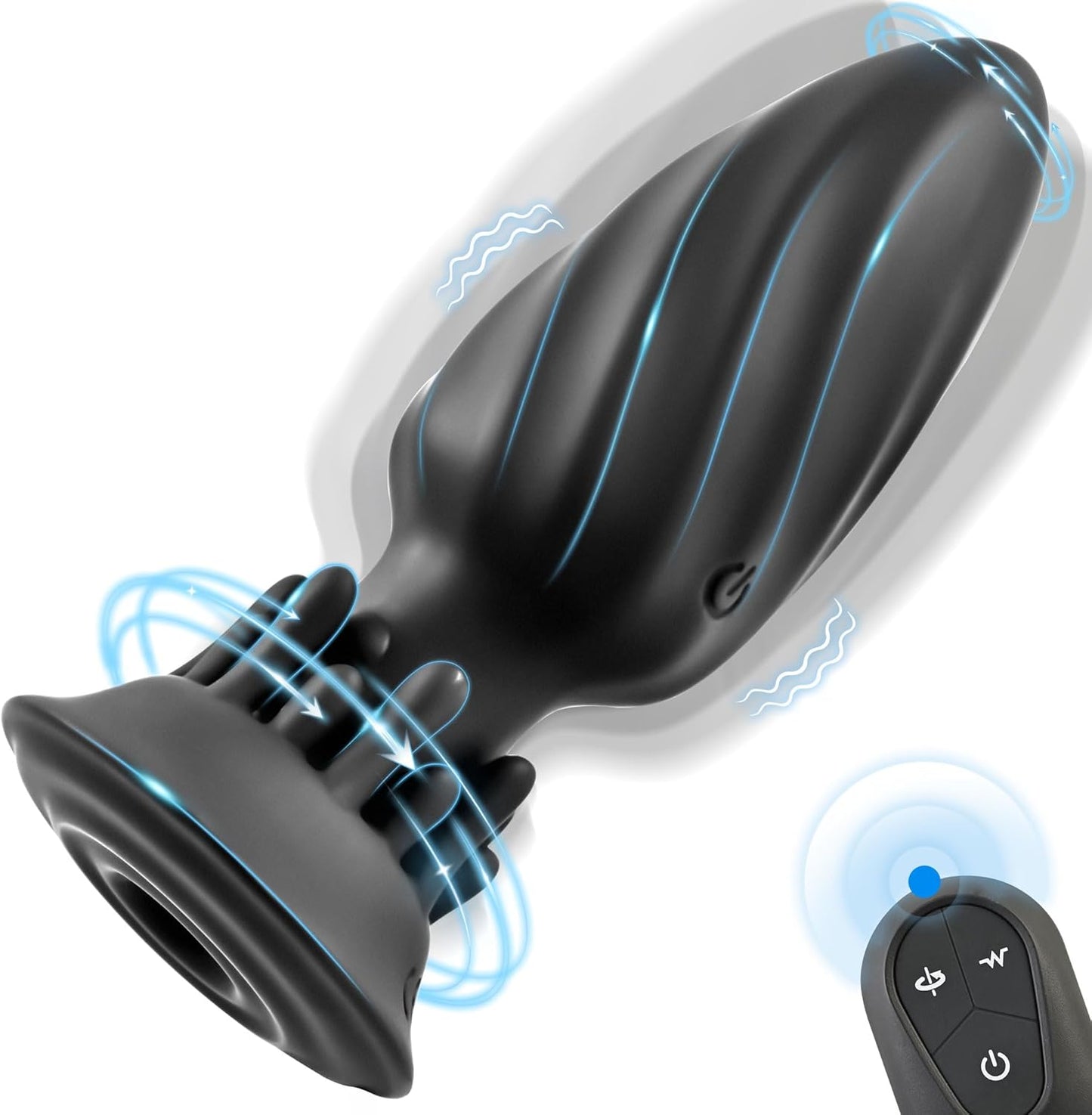 Anal Plug Prostate Massager 10 Vibrating & 360° Tornado Rotation Modes