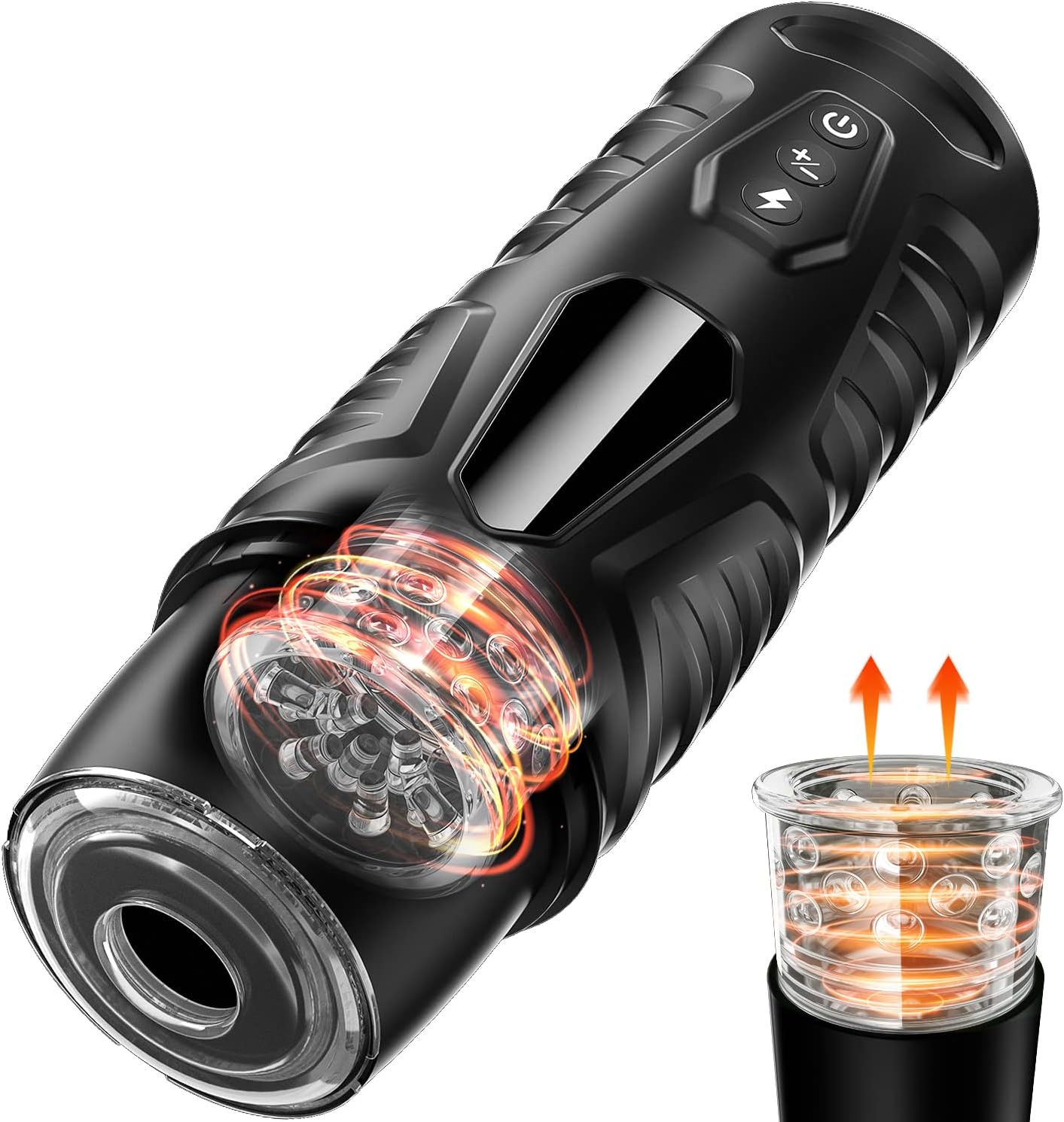 Tasse de masturbateur automatique à rotation à 360° avec 7 modes de rotation de poussée