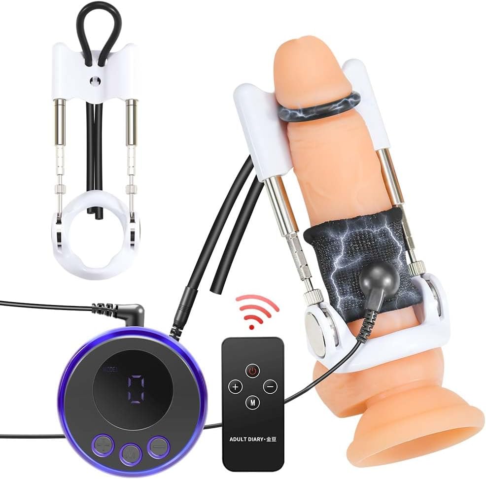 E-stim Penis Glans Extender Enlargement Stimulator System Set