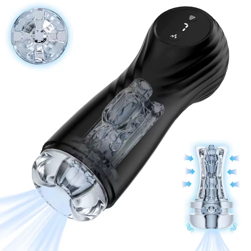 Automatic Masturbator Penis Stimulator Stroker with 7 Suction & Vibration Modes