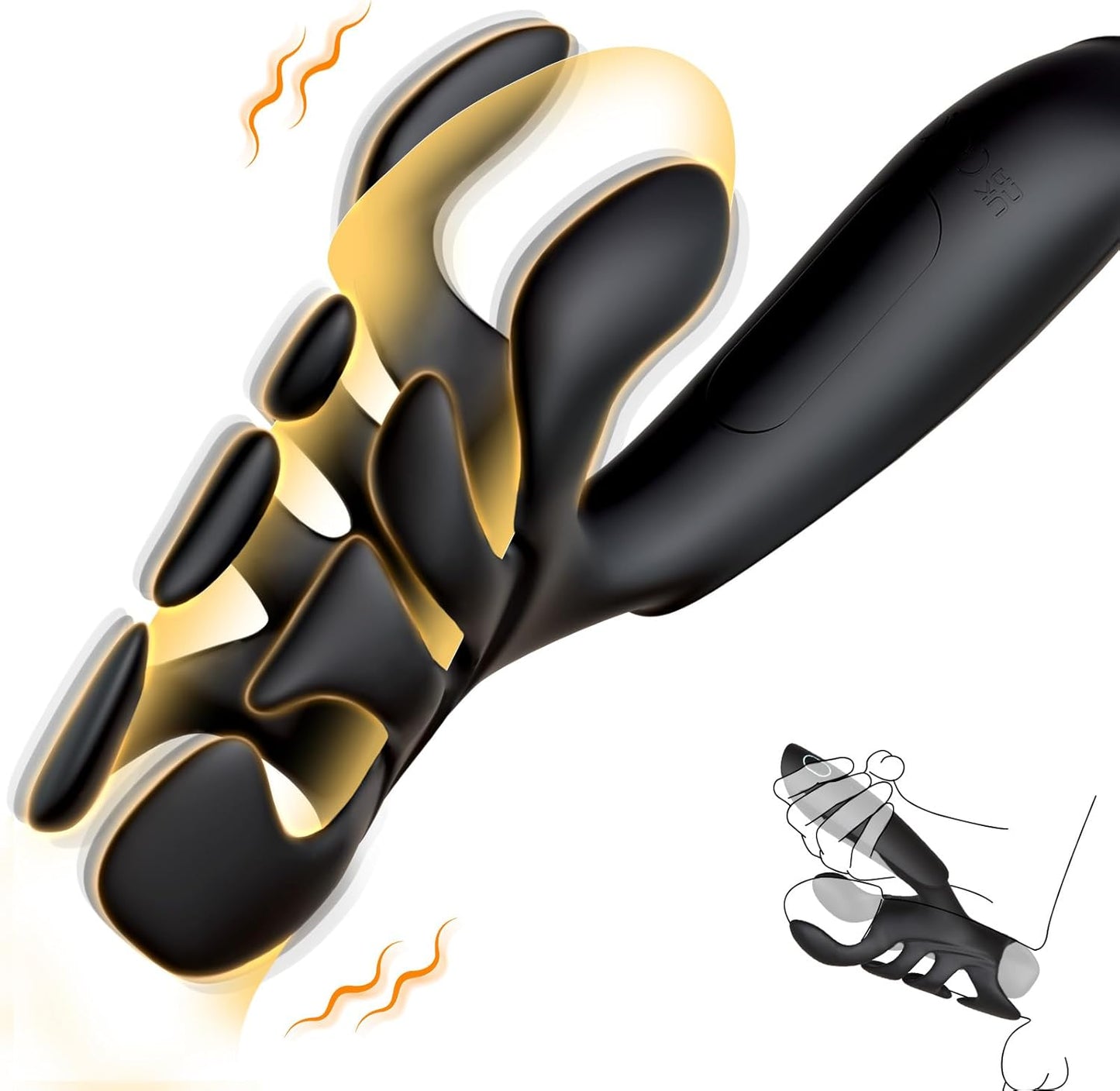 Penis Trainer Vibrator Extender Male Masturbator with 10 Vibrating Modes