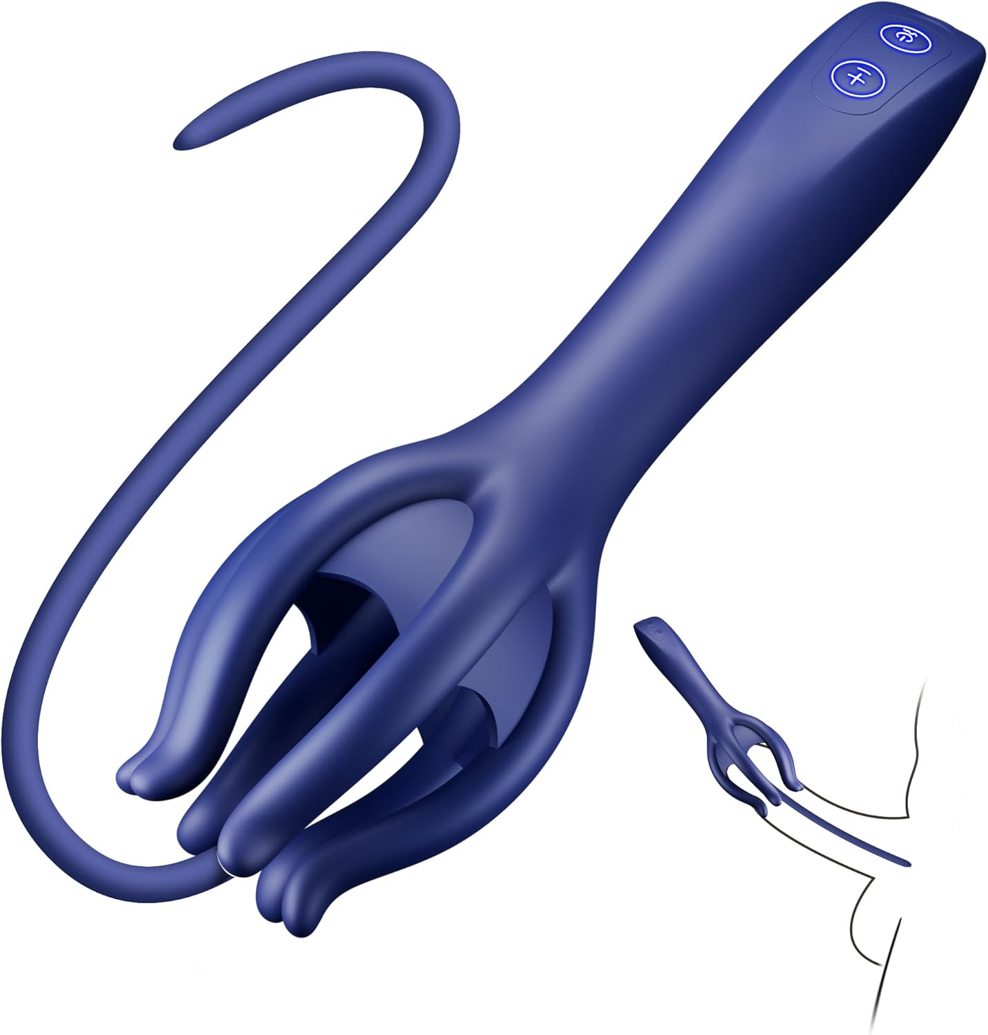 360° Tentacle Wrap Penis Vibrator Stroker with Dilator & 10 Training Vibrating
