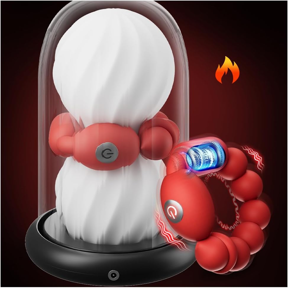 Masturbateur masculin manuel chauffant et plug anal vibrant
