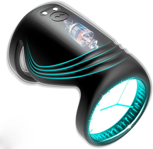 Electric Penis Trainer Vibrator Cock Ring Masturbator with 9 Vibration Modes