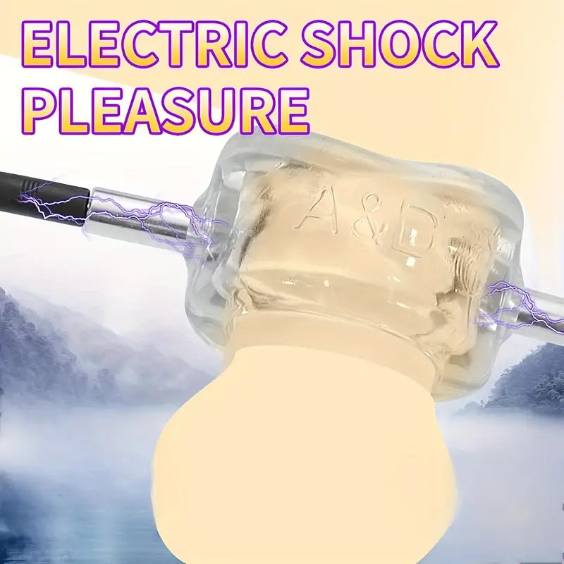 Electric Shock Cock Ring Penis Glans Trainer with 8 Modes & 19 Gears