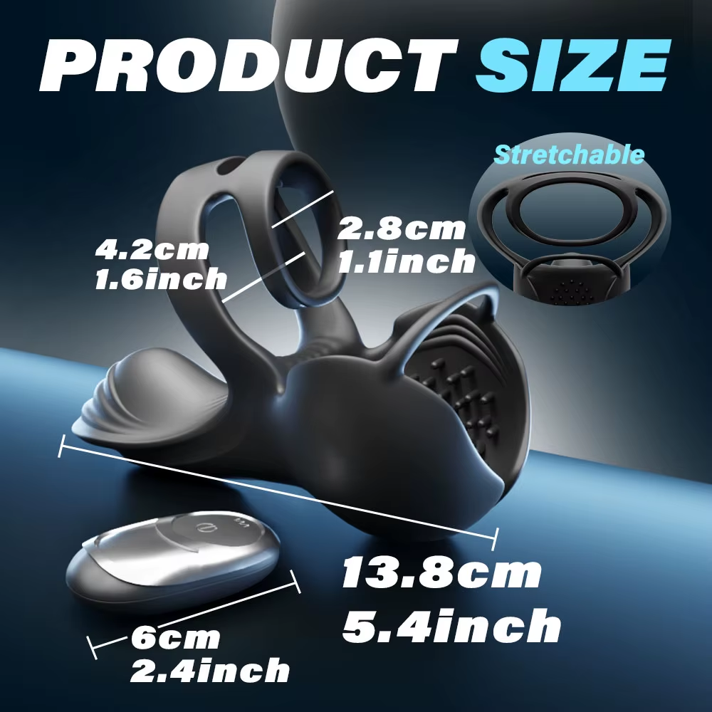 3 IN 1 Penis Trainer Vibrator Cock Ring Massager with 10 Vibration Modes