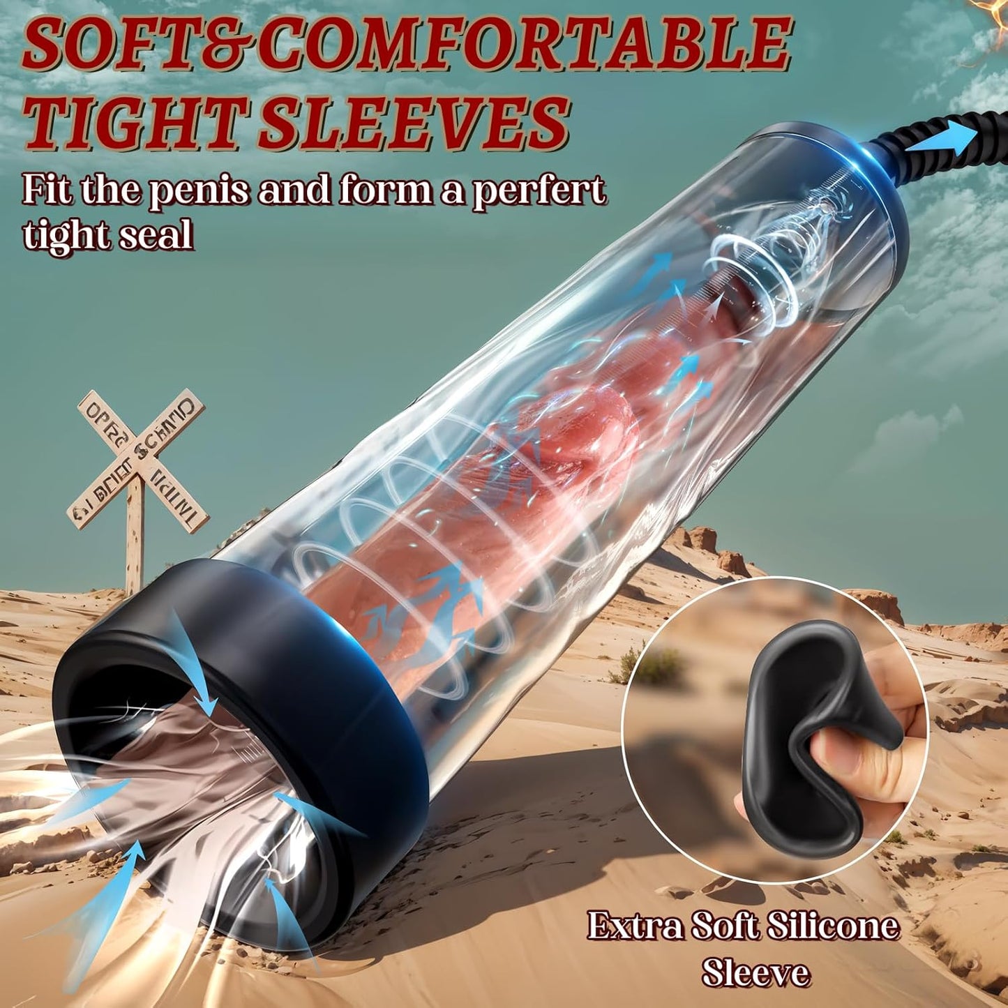 Manual Penis Enlargement Vacuum Pump Training Device Set Male Masturbator