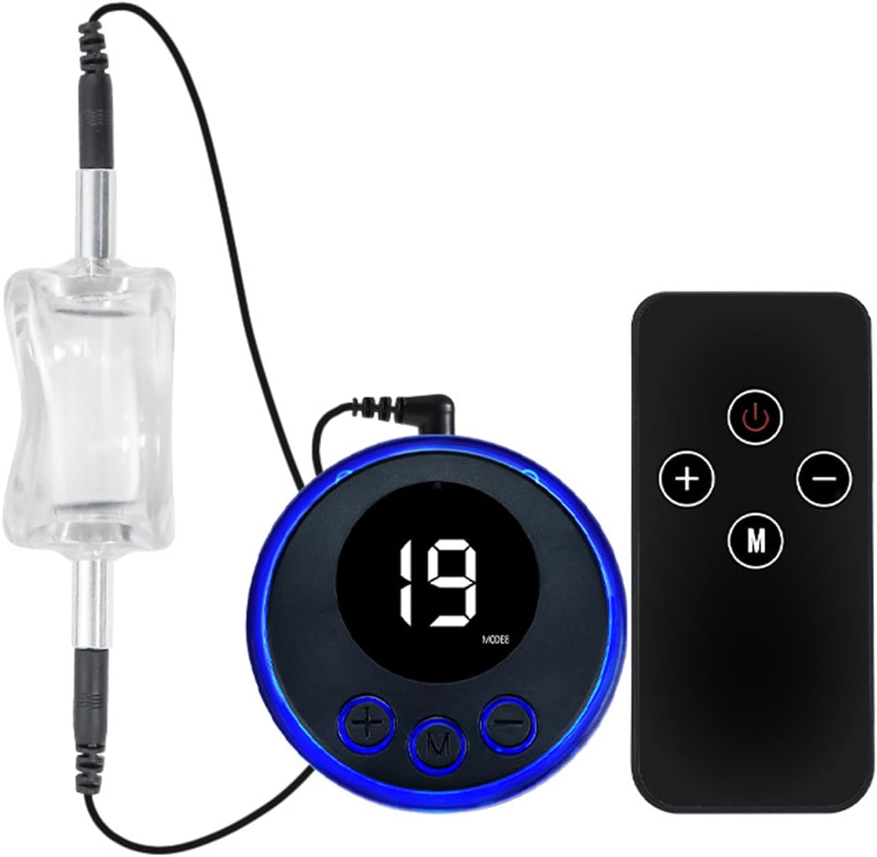 Electric Shock Cock Ring Penis Glans Trainer with 8 Modes & 19 Gears