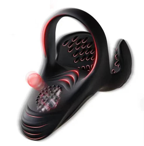 Anneau pénien à vibrations intenses Triple Stimulations 10