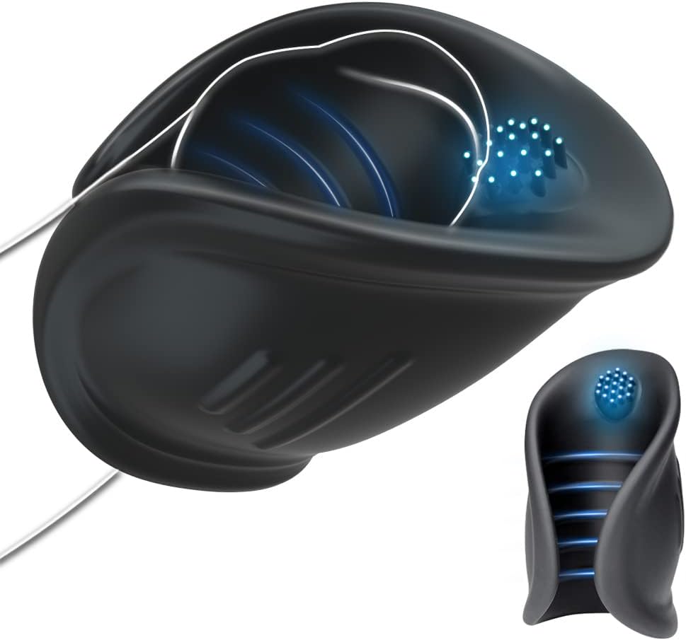 2 IN 1 Penis Endurance Trainer Glans Massager Masturbator with 10 Powerful Vibrations