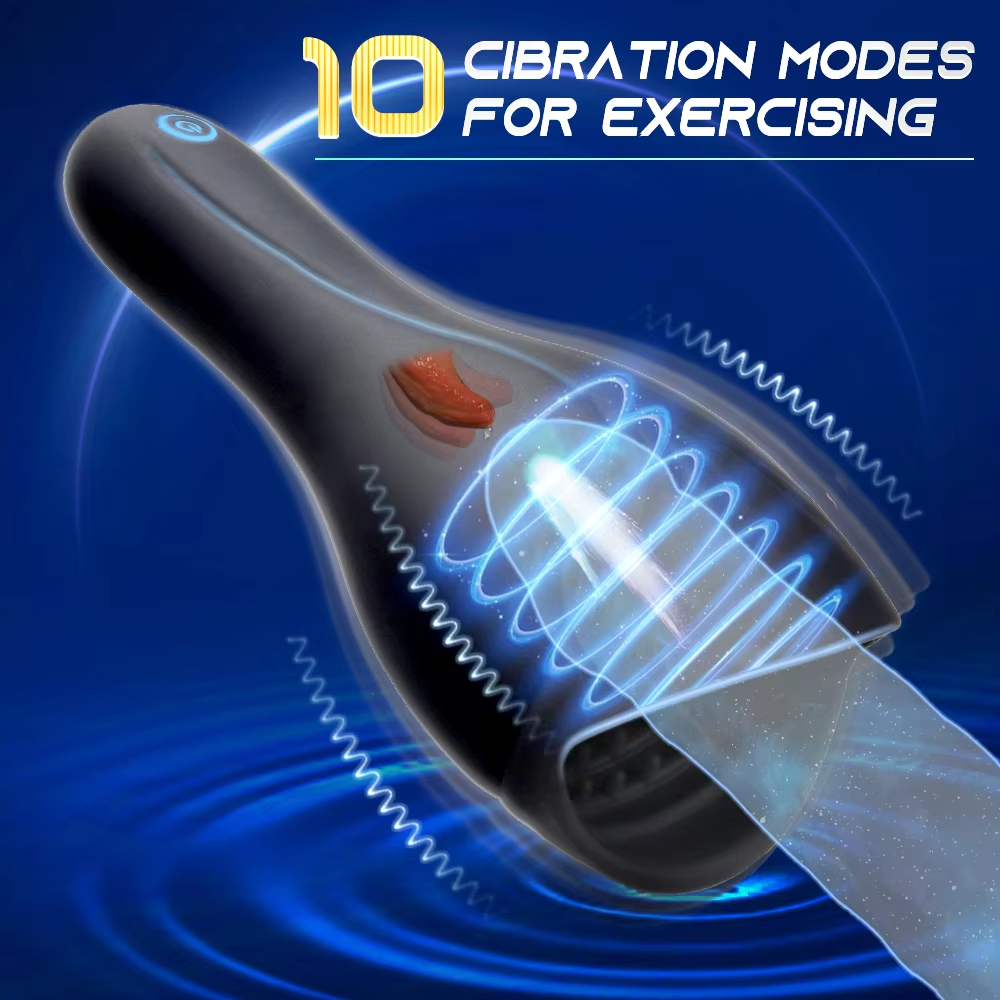 Masturbateur masculin, vibrateur de pénis, Stroker avec 10 fréquences dynamiques