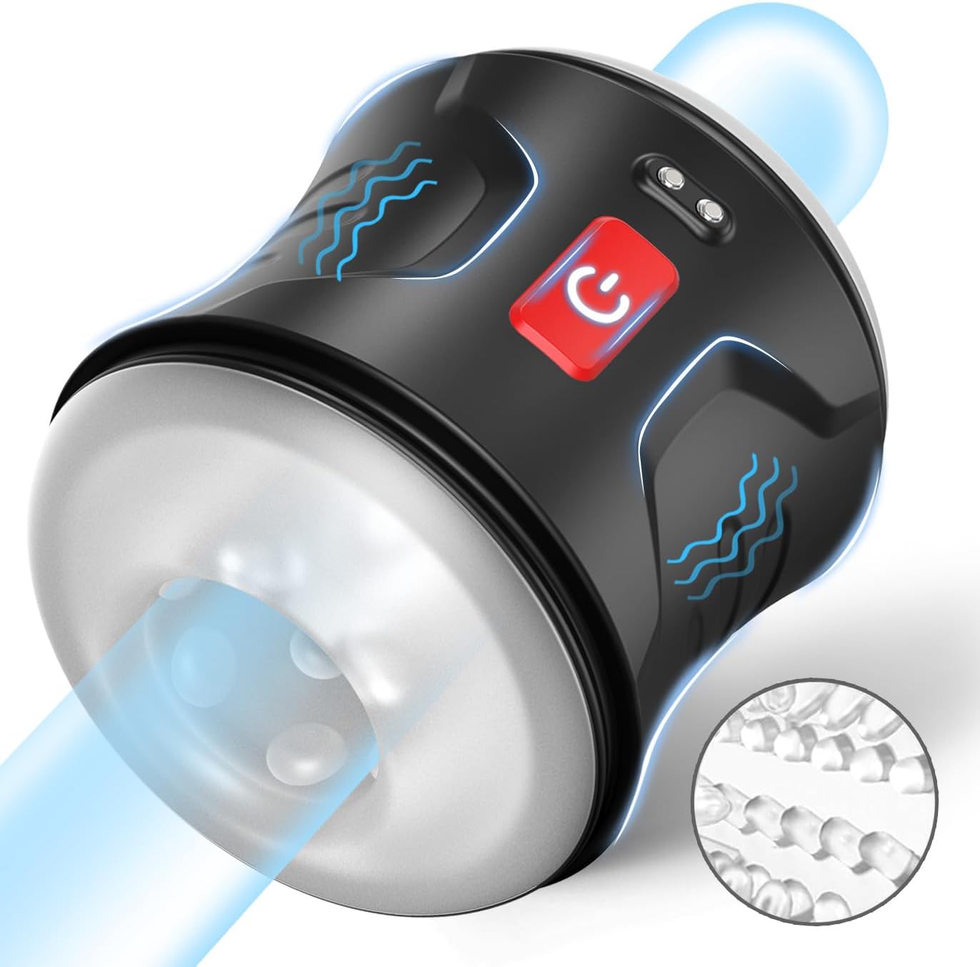 Dual Motors Automatic Masturbators Penis Trainer with 12 Vibration Modes