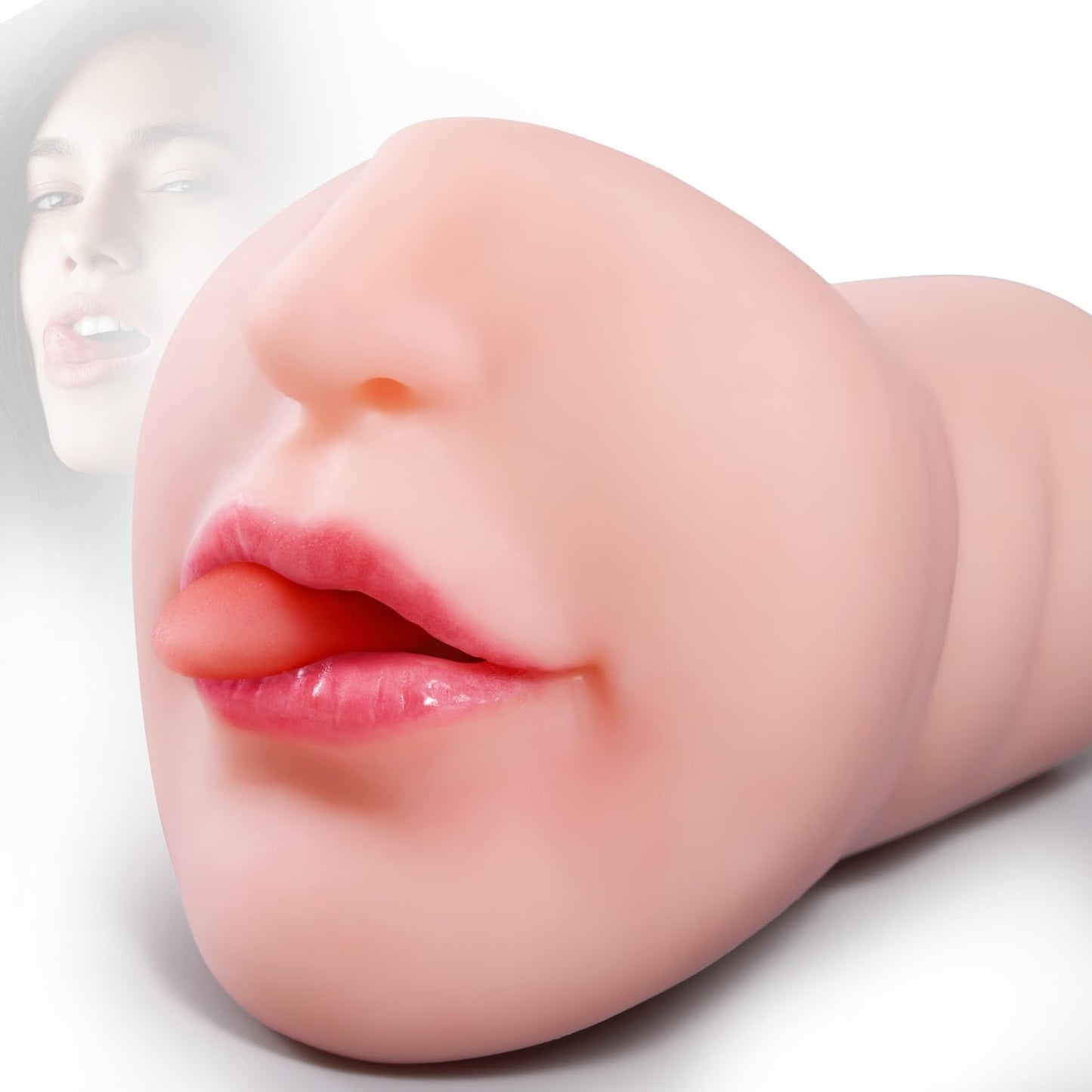 Masturbateur de chatte de poche BlowJob Stroker réaliste avec visage vif
