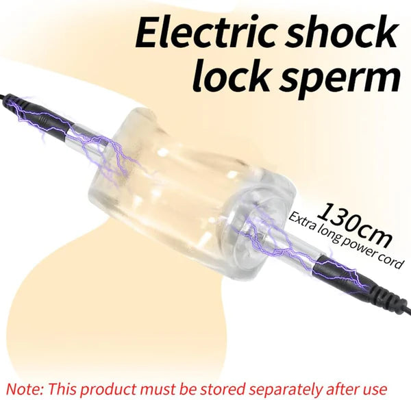 Electric Shock Cock Ring Penis Glans Trainer with 8 Modes & 19 Gears