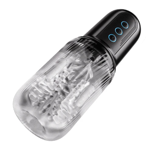 2 IN 1 Automatic Masturbator Penis Trainer Stroker with 10 Vibrations & 5 Sucking