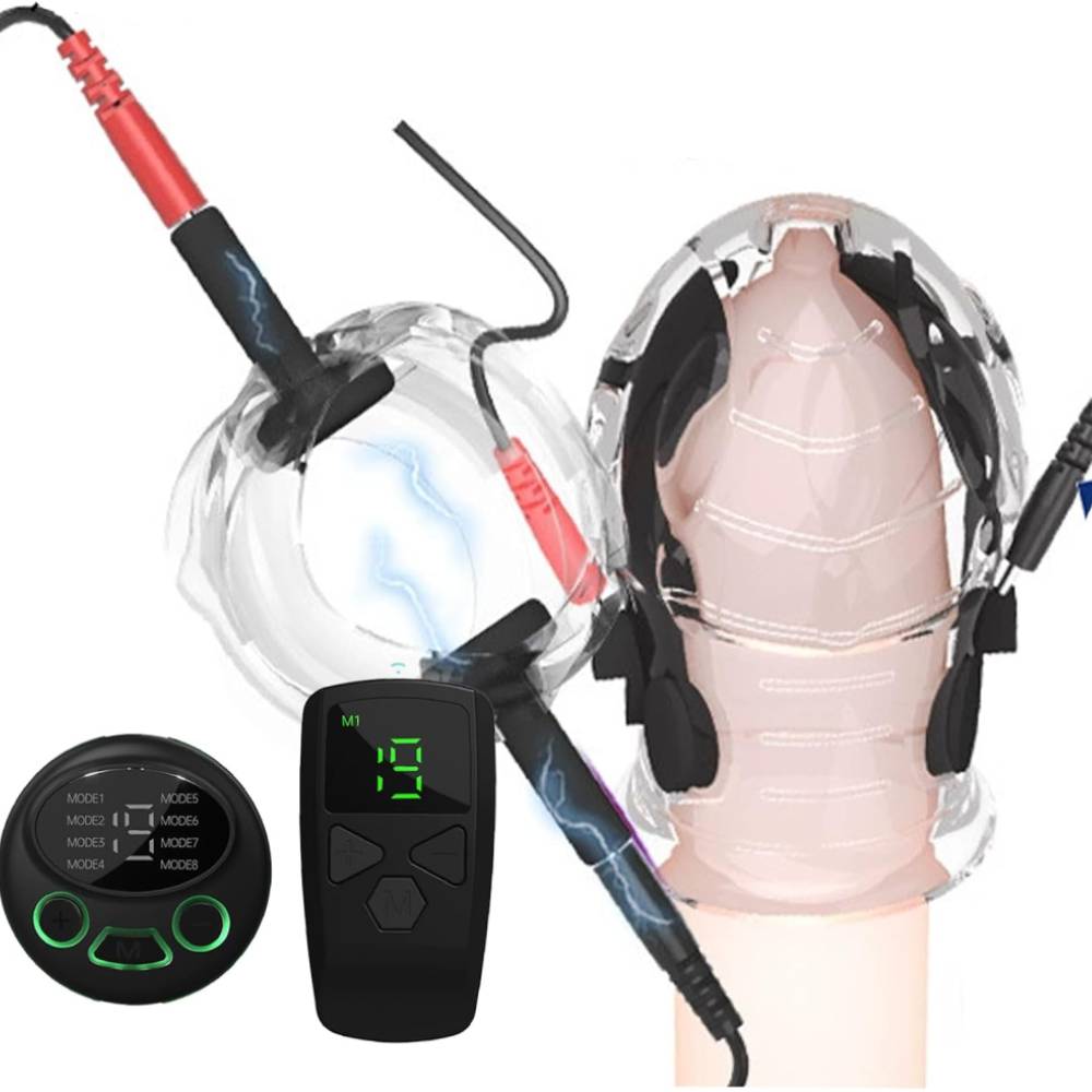Elektro Shock Eichel Penistrainer Stimulator mit 19 Electric Shock Intensity & 8 Modes