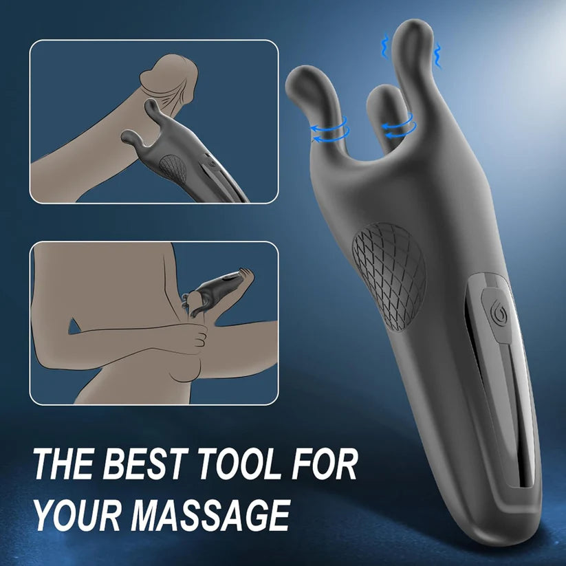 3 IN 1 Penis Trainer Glans Stimulator Massager Masturbator with 9 Modes
