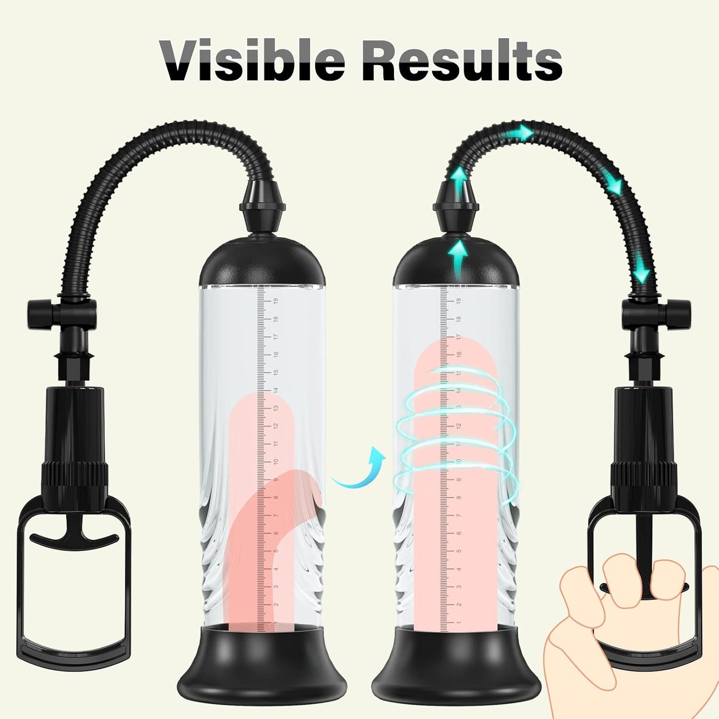Manual Penis Trainer Vacuum Pump Enlarger Enlargement Masturbator