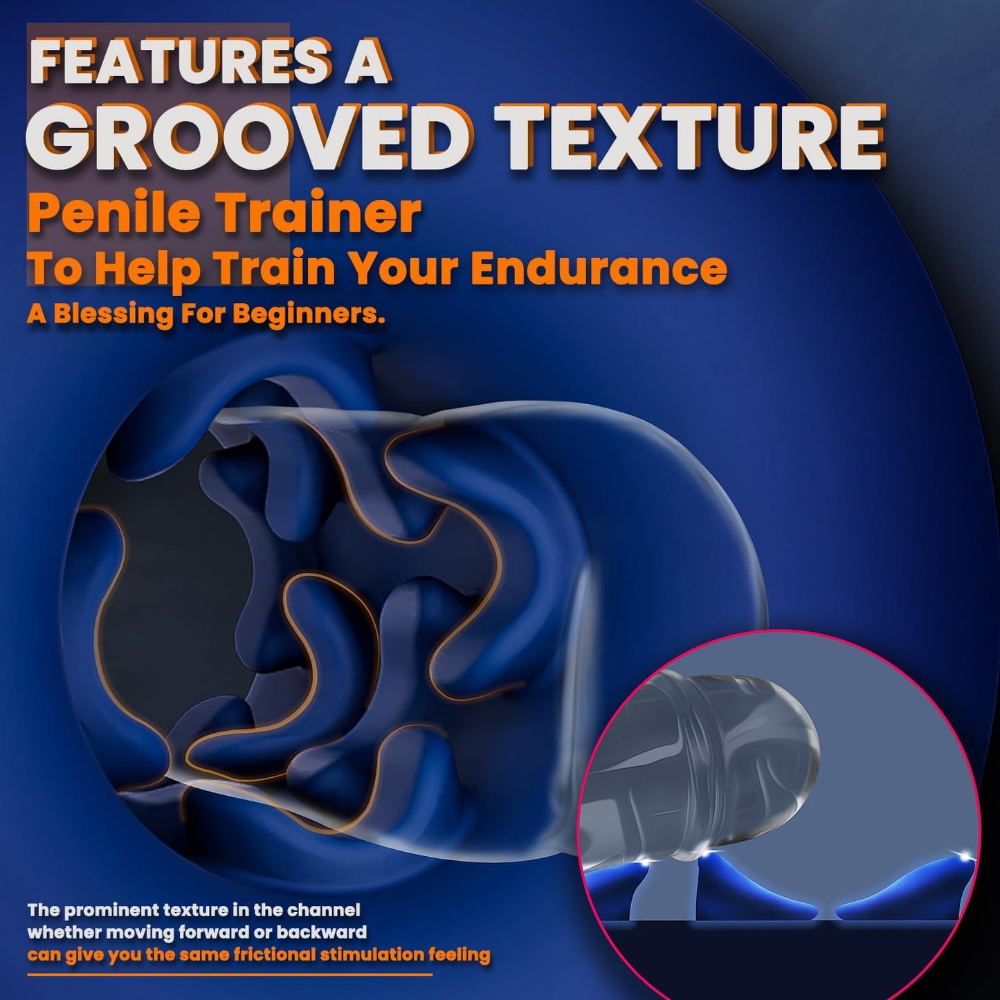 Reusable Masturbator Penis Trainer Sleeve Pocket Pussy Stroker