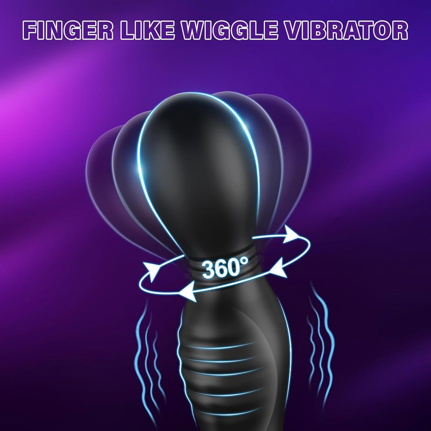 360°Rotating Anal Plug Vibrator Prostate Massager with 9 Rotations & 9 Vibrations