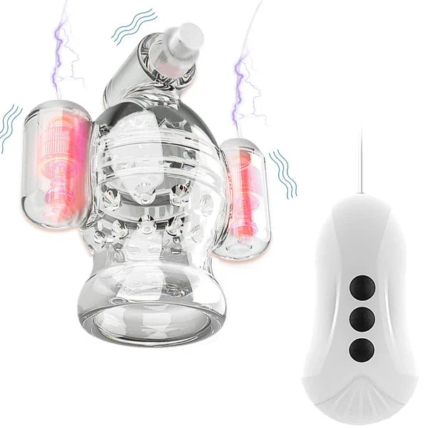 Electric Penis Trainer Massager Glans Vibrator Masturbator with 11 Vibration Modes