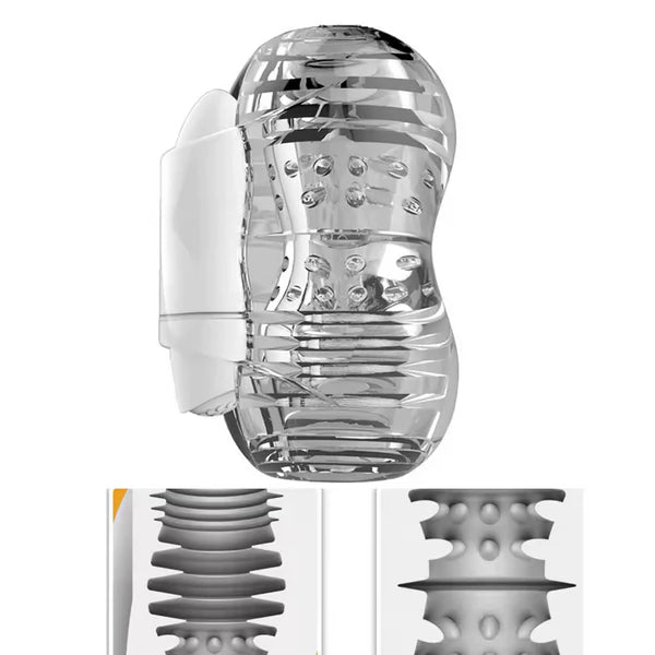 360°All-Around Wrapping Penis Trainer Glans Massager with 10 Vibration Modes