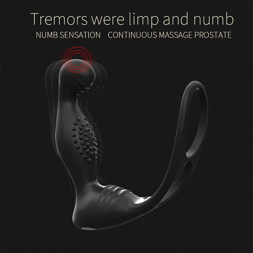 Anal Butt Plug Prostate Massage Vibrator Stimulator with 10 Vibration Modes