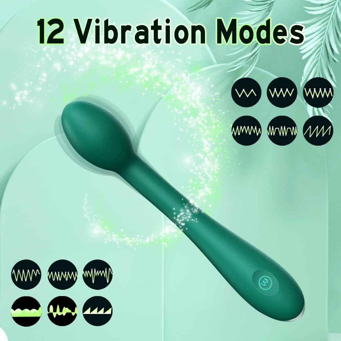 Vibromasseur stimulateur anal pour seins clitoridiens avec 12 modes de vibration puissants