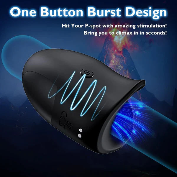 Automatic Penis Stroker Glans Massager Training Device with 10 Pulse Modes