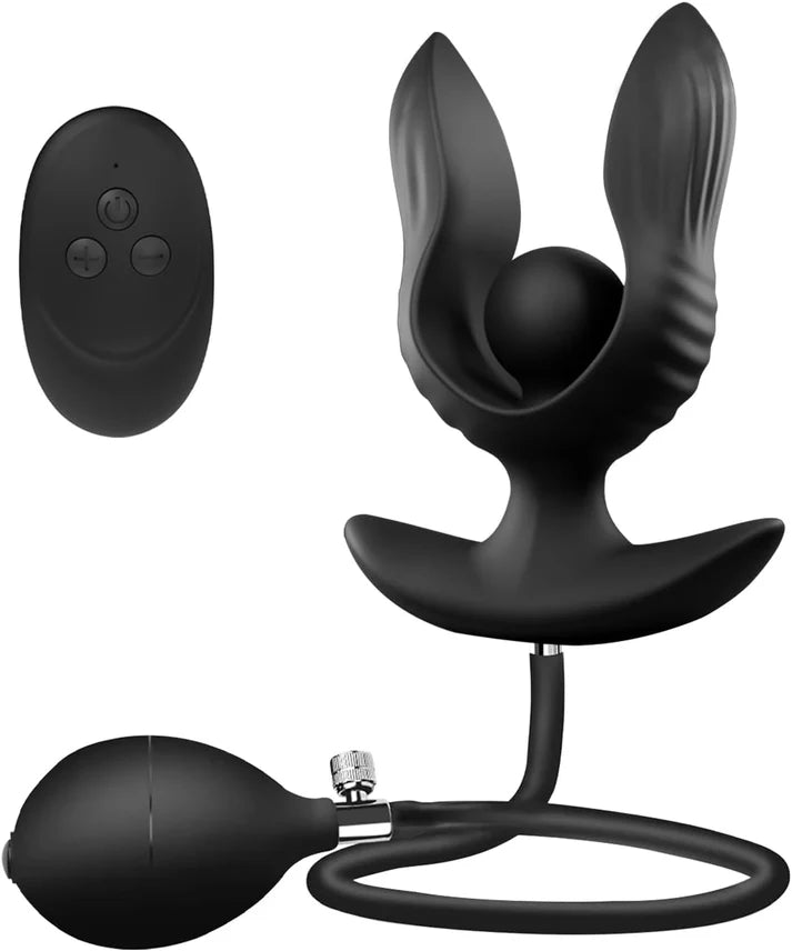 Inflatable Anal Plug Prostate Massager with 10 Vibration Modes