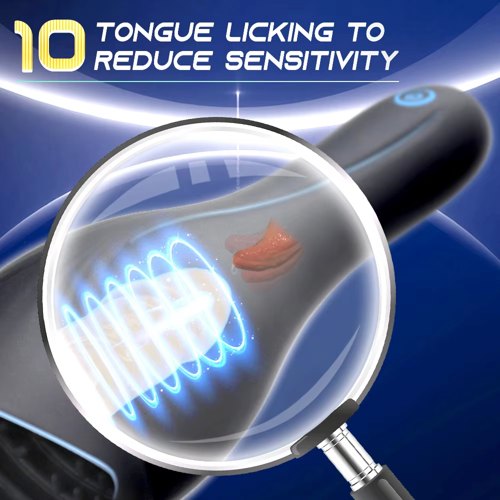 Masturbateur masculin, vibrateur de pénis, Stroker avec 10 fréquences dynamiques