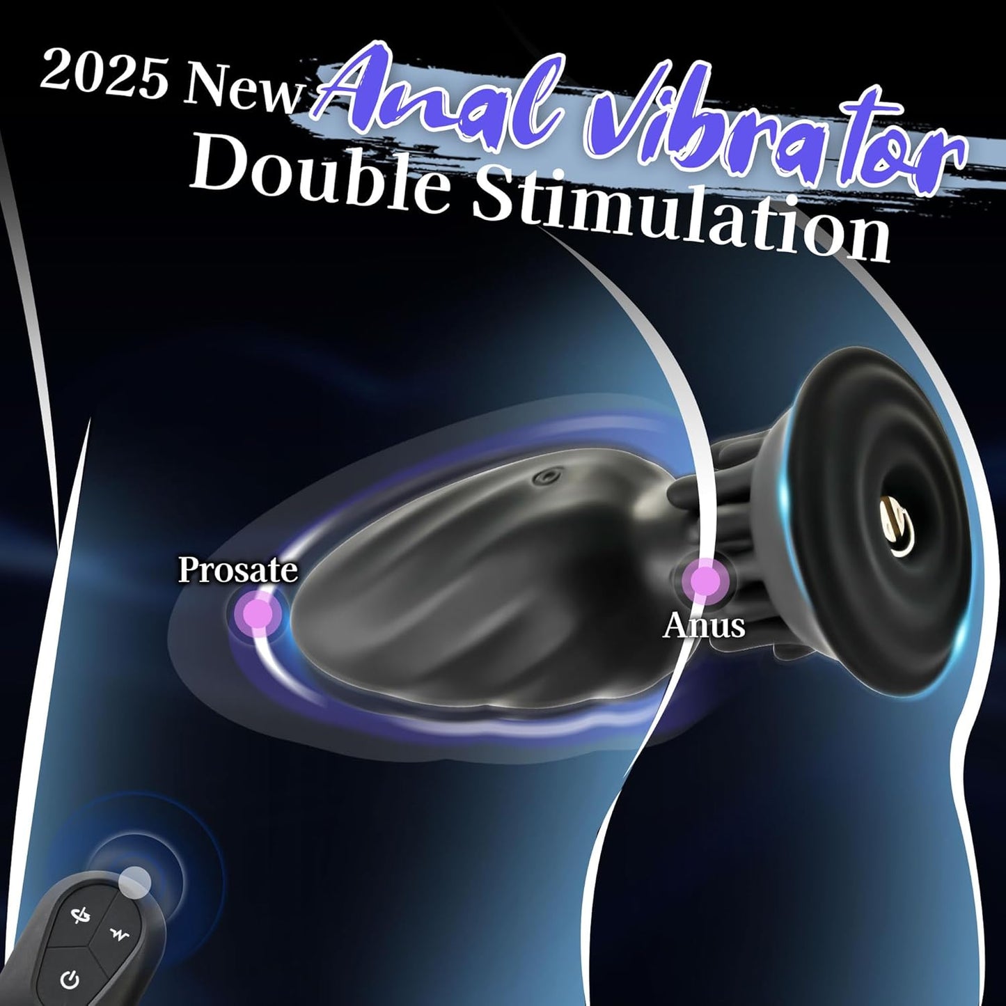 Anal Plug Prostate Massager 10 Vibrating & 360° Tornado Rotation Modes