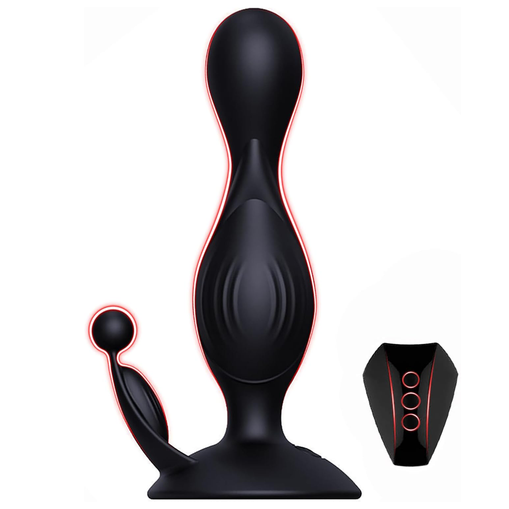 Prostate Massager Anal Beads Vibrator Butt Plug with 10 Vibration Modes