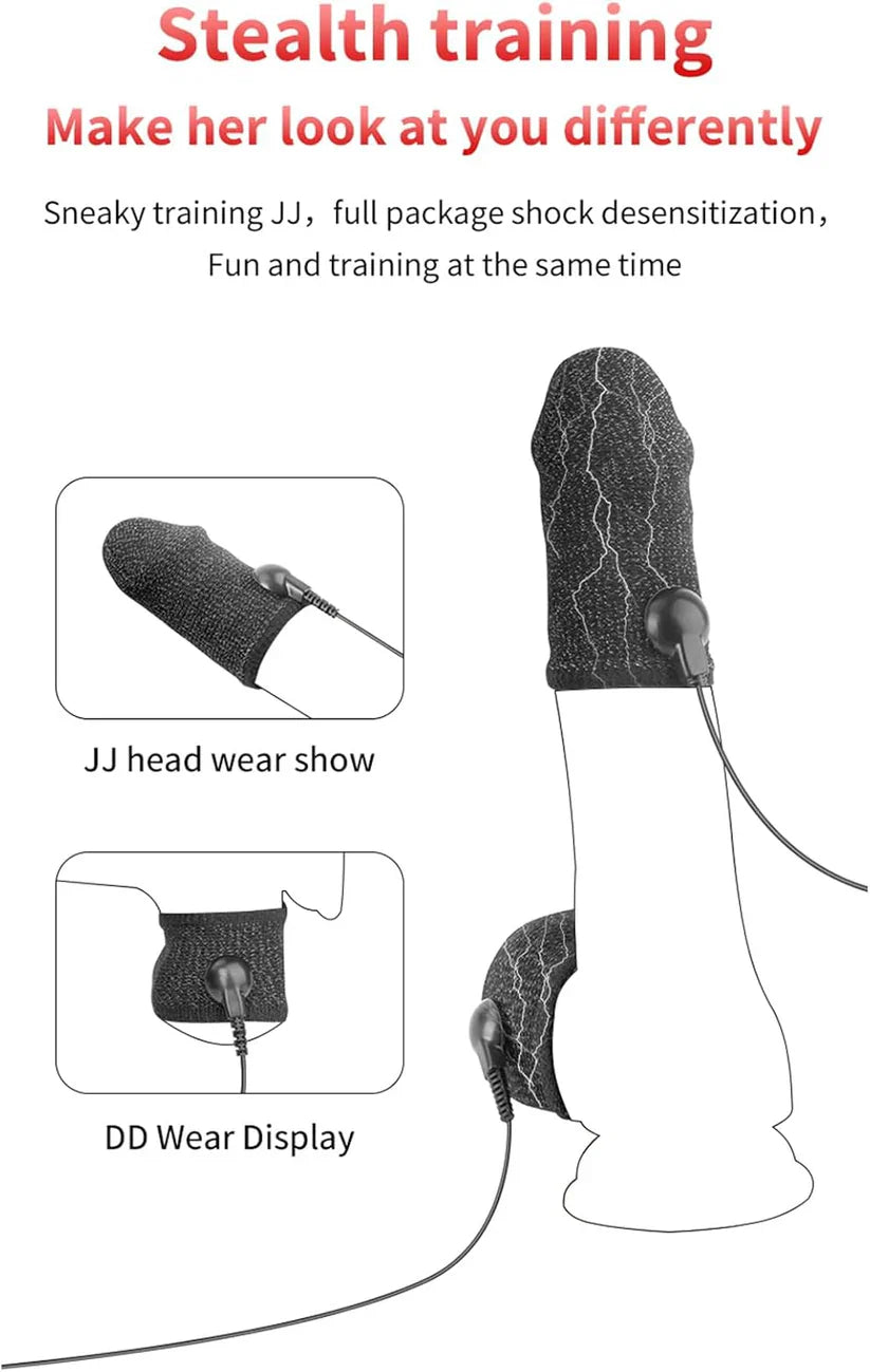 E-stim Penis Rings Glans Trainer Stimulator with 8 Shock Modes & 19 Shock Intensities